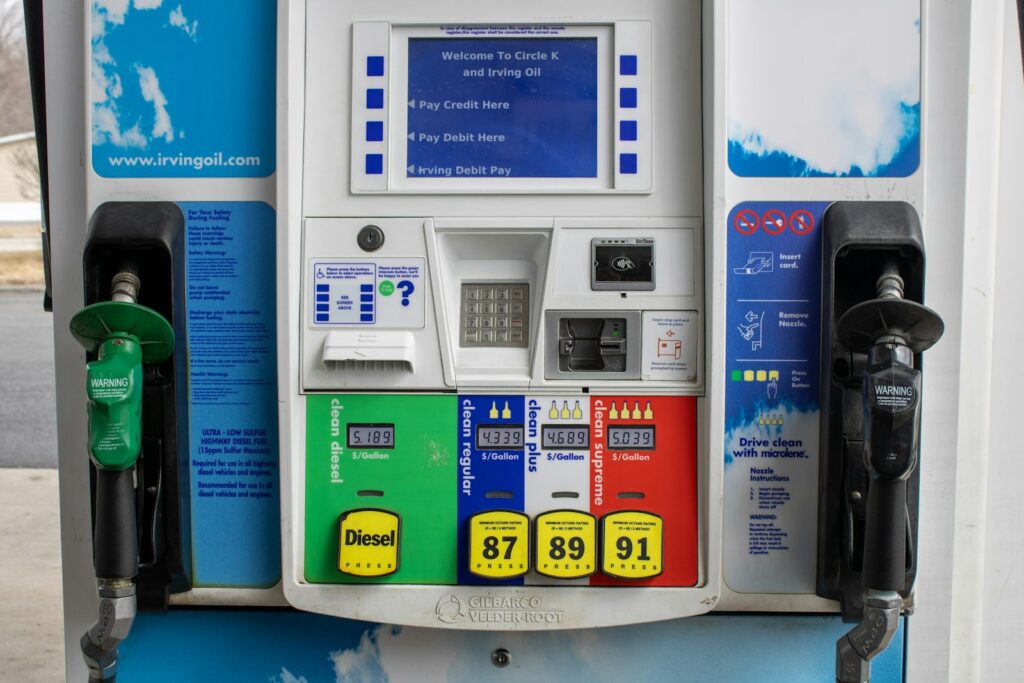 Gas pump for a 2026 gas price budget calculator